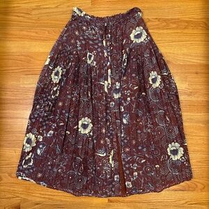 Ulla Johnson poplin drawstring skirt